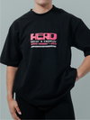 HERD Athletics GLITCH Oversized Training Tee | Black & Pink