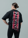 HERD Athletics GLITCH Oversized Training Tee | Black & Pink