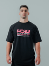 HERD Athletics GLITCH Oversized Training Tee | Black & Pink