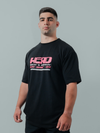 HERD Athletics GLITCH Oversized Training Tee | Black & Pink