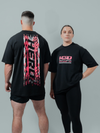 HERD Athletics GLITCH Oversized Training Tee | Black & Pink