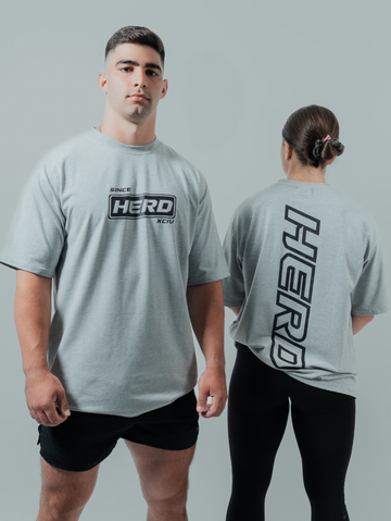 HERD Athletics ORIGIN Oversized Training Tee | Grey