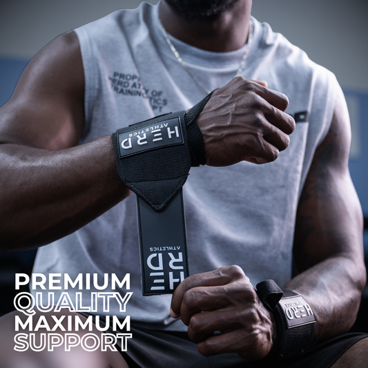 Black/White - Velcro Wrist Wrap 12 & 18 inch