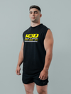 HERD Athletics GLITCH Oversized Training Tank | Black & Yellow