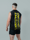 HERD Athletics GLITCH Oversized Training Tank | Black & Yellow