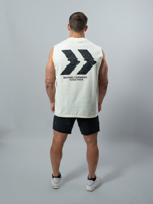 Cream HERD Athletics Training Tank Oversized