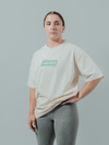 HERD Athletics ORIGIN Oversized Training Tee | Cream & Teal