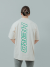 HERD Athletics ORIGIN Oversized Training Tee | Cream & Teal