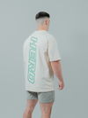 HERD Athletics ORIGIN Oversized Training Tee | Cream & Teal