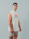 HERD Athletics GLITCH Oversized Training Tank | Cream & Burnt Orange