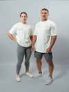 Cream Purple HERD Athletics Training Tee Oversized