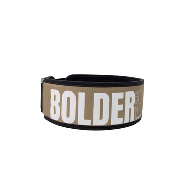 GLD+WHT BOLDER x HERD WEIGHTLIFTING BELT