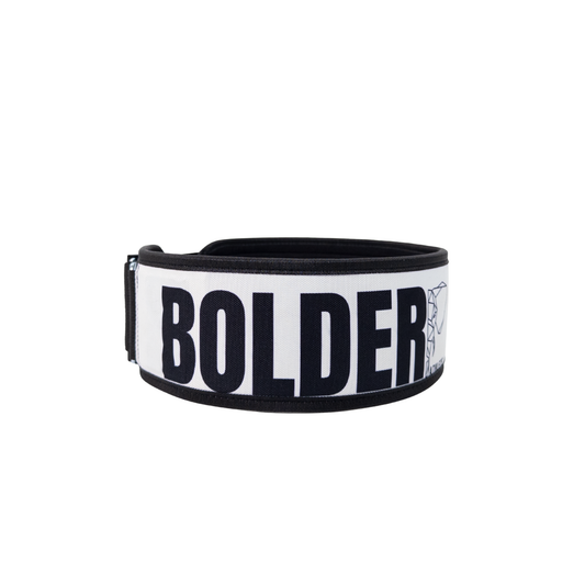WHT+BLK BOLDER x HERD WEIGHTLIFTING BELT
