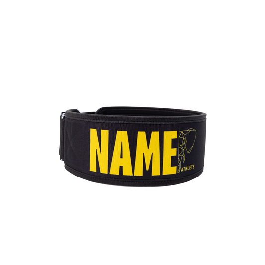 BLK+YLW BOLDER x HERD WEIGHTLIFTING BELT