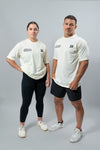 Cream Black HERD Athletics Training Tee Oversized