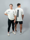 Cream Black HERD Athletics Training Tee Oversized