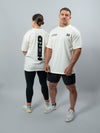 Cream Black HERD Athletics Training Tee Oversized