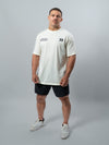 Cream Black HERD Athletics Training Tee Oversized