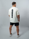 Cream Black HERD Athletics Training Tee Oversized