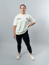 Cream Black HERD Athletics Training Tee Oversized