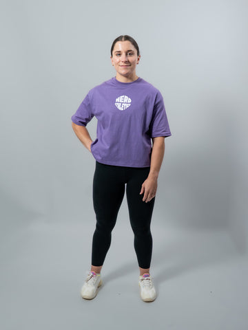 Dusty Purple HERD Athletics Crop Top Oversize