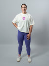 Cream & Magenta HERD Athletics Crop Top Oversize
