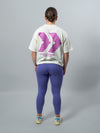 Cream & Magenta HERD Athletics Crop Top Oversize