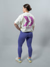 Cream & Magenta HERD Athletics Crop Top Oversize